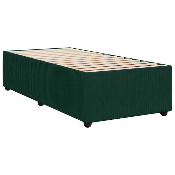 vidaXL - Bedframe - zonder - matras - 90x200 - cm - fluweel - donkergroen