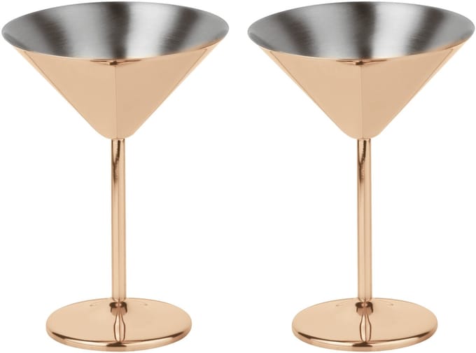 Paderno Martini Glazen Koper 200 ml - 2 Stuks