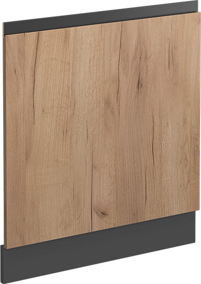 Vicco R-Line Frontpaneel – 59.6 cm J-vorm, zonder werkblad Krachtige eik goud