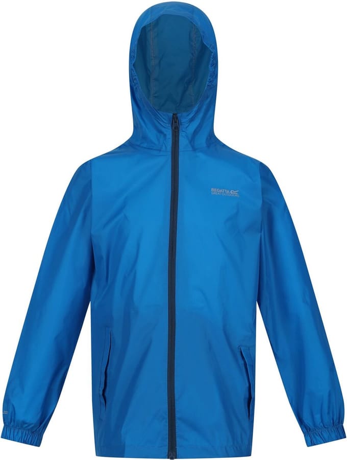 Regatta - Kids Pack It III Opvouwbaar Kinder Regenjack - Blauw - Maat 98