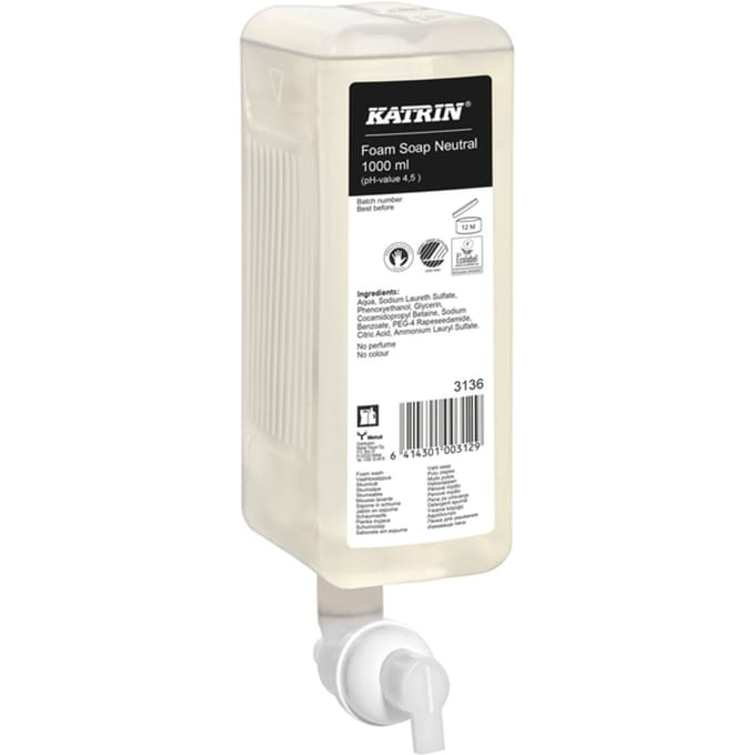 Handzeep Katrin Neutral schuim 1000ml 3136