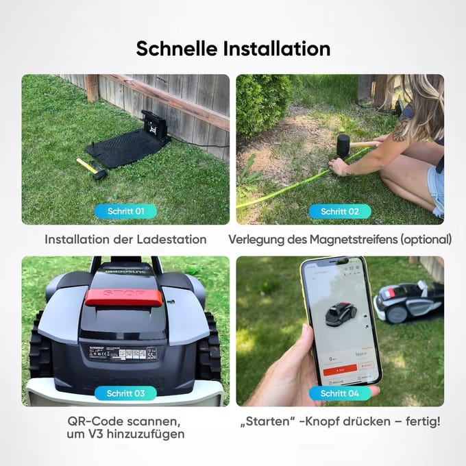 V3 Plus Robotmaaier – 1000 m², - Medahomestore