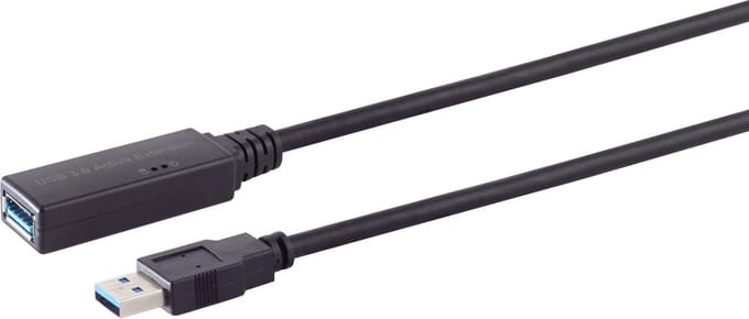 Actieve USB naar USB verlengkabel - voeding via Micro USB - USB3.0 - tot 0,9A - 20 meter