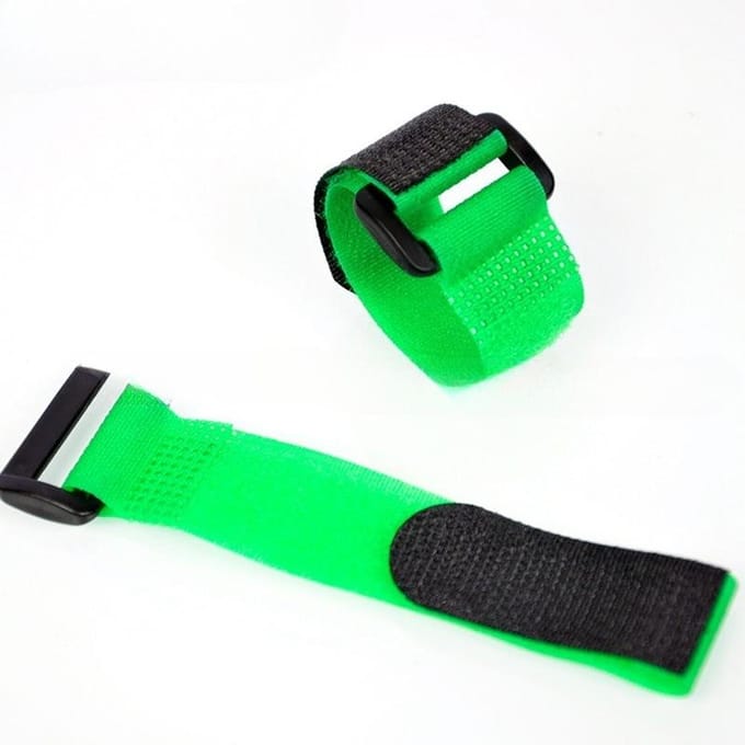 1 pièce de Sangle de Cannes à Pêche Épaisse et Durable, Attaches Extérieures Réutilisables, Équipement de Pêche Portable vert