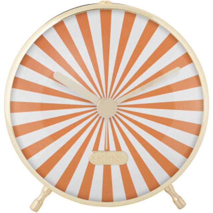 Karlsson - Wekker Candy Swirl - Bright orange & white