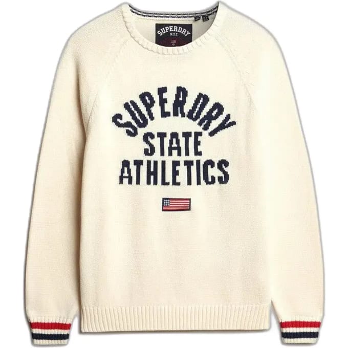 Superdry - Slouchy Intarsia Grafische Gebreide Trui - Dames - Sweaters