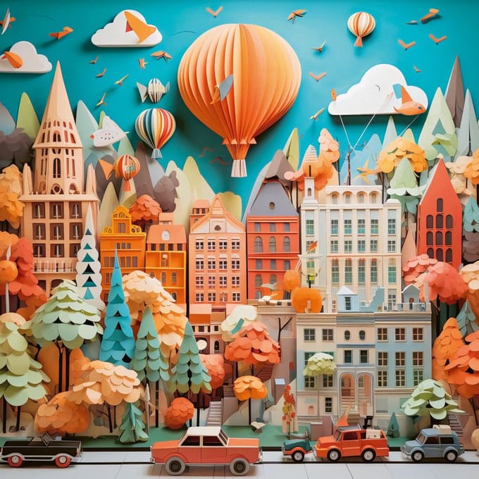 Heye puzzel Townscape 1000 stukjes vierkant Paper-Like puzzel.