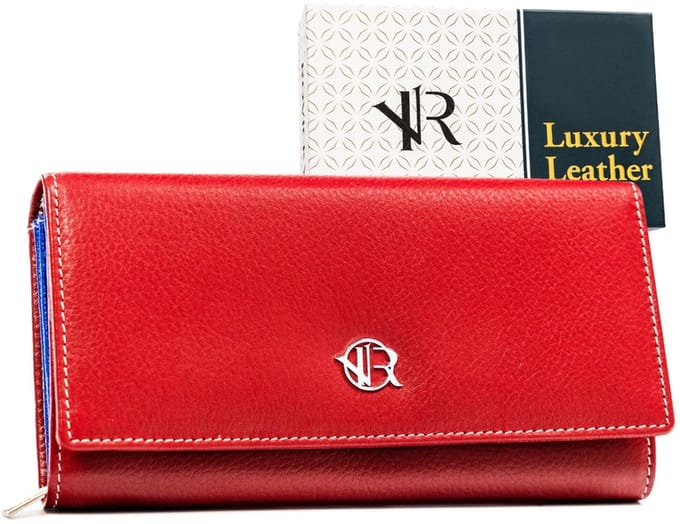 Rovicky - Klassieke Leren Damesportemonnee - Langwerpig - Elegant - Praktisch