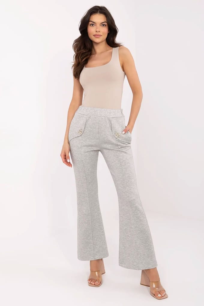 Sculpted Button Pants - Grijs - Grijs / One Size