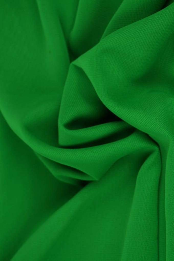 15 meter chiffon stof - Groen - 100% polyester