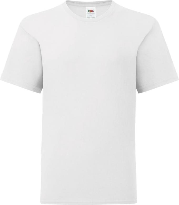 Fruit Of The Loom Iconisch T-shirt  Kinderen / Kinder (Wit)