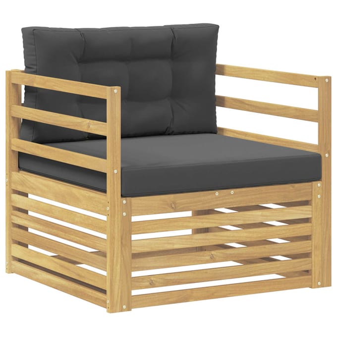 vidaXL - Buitensofa - Wit - en - antracietkleurig