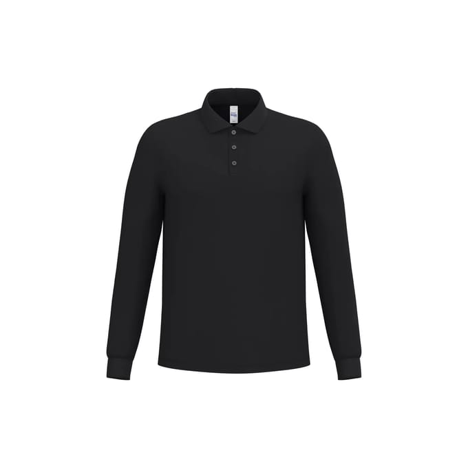 Polo van piqué stof met lange mouwen iDeal Basic Brand