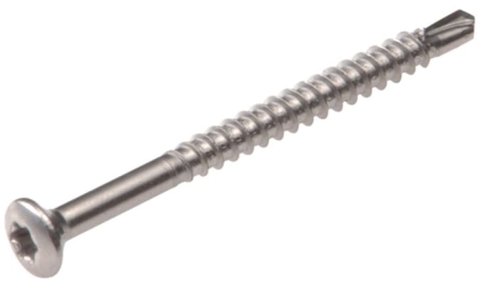 Topdrill glaslatschroef zelfborend 3,2 x 30 mm – RVS 410 – lenskop – TX-10 – per 10 stuks