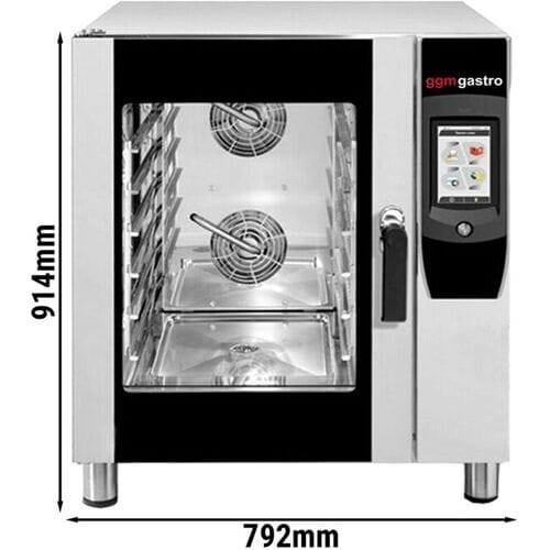 GGM Gastro Kombidämpfer - Touch - 6x EN 600x400 oder 6x GN 1/1 - inkl. Waschsystem & Temperaturfühler