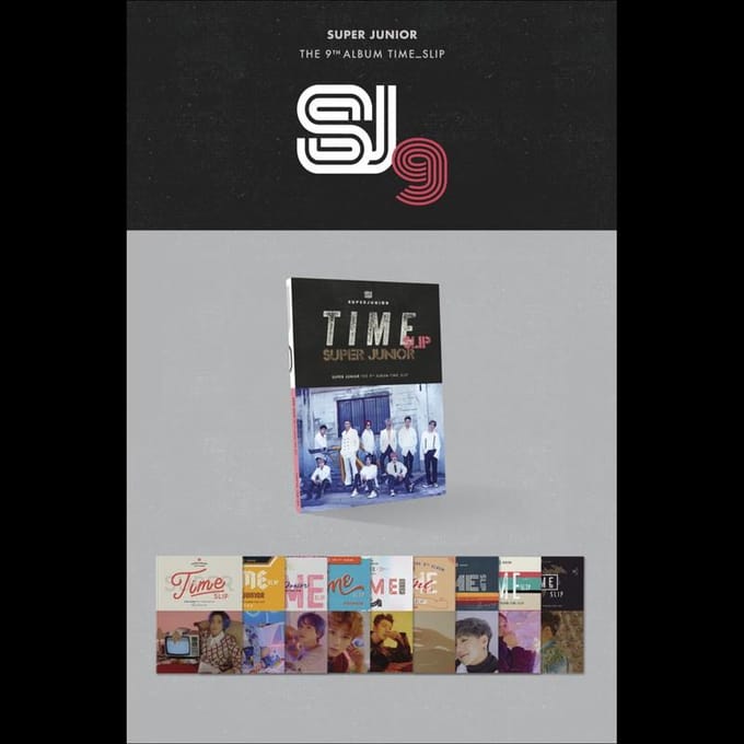 SUPER JUNIOR [TIME SLIP] 9e Album(Willekeurig) Random 1EA black