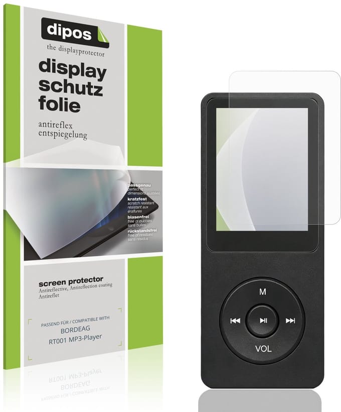 dipos – 4x Matte Beschermfolie geschikt voor BORDEAG RT001 MP3-Player | Krasbestendige & antireflecterende Screenprotector Ultra-Thin