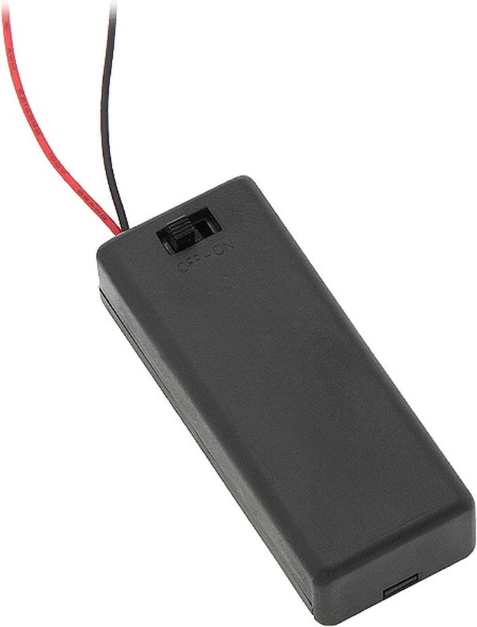 Batterijhouder 2x AAA - Met schakelaar en montagekabels