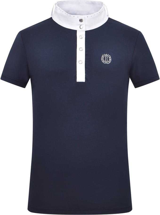 Imperial Riding - Kids Competition shirt IRHBasic glam - Wedstrijdshirt - Navy - Maat 152