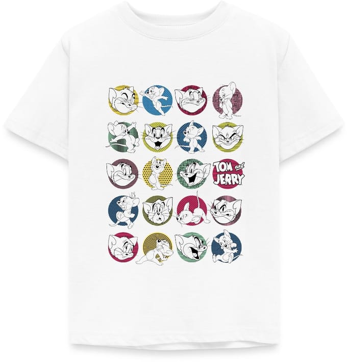 Tom And Jerry Iconische Uitdrukkingen Met Logo T-Shirt Kinderen