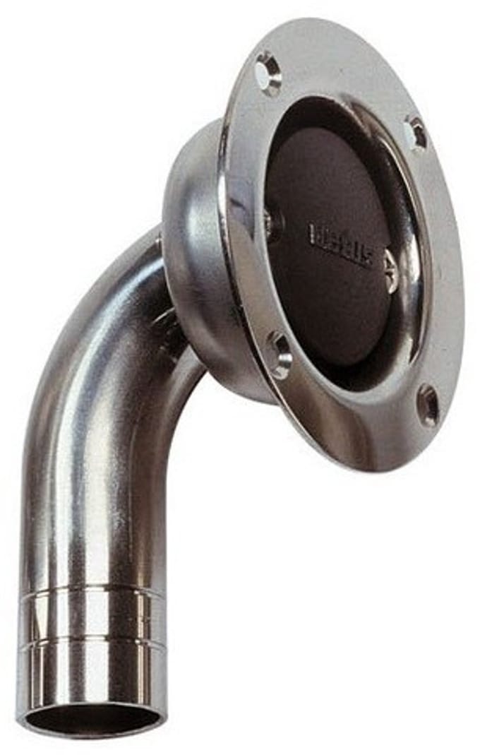 VETUS AB38B RVS gebogen Ontluchtingsnippel Ø 38 mm