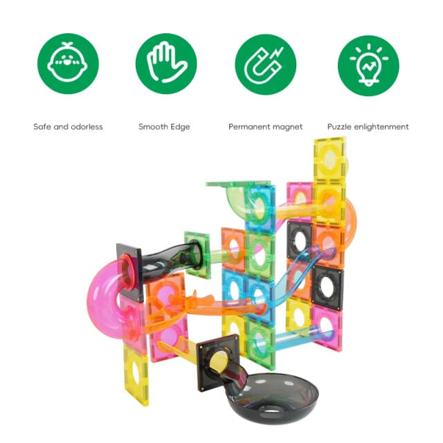 MNTL Magnetische Knikkerbaan Set Kleurrijk 101-delig - A kwaliteit