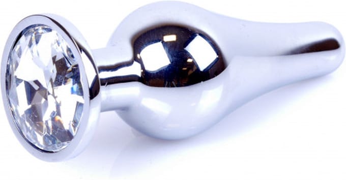 Bossoftoys - 64-00075 - Big Butt Plug - Silver - Anal - Clear