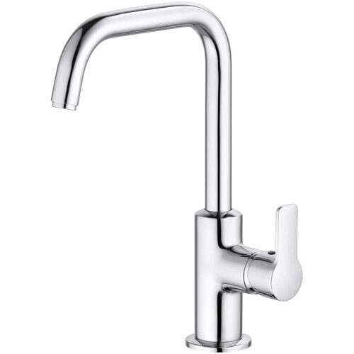 Kludi Pure & Easy 1-gats wastafelkraan 205 m. waste m. draaibare uitloop chroom