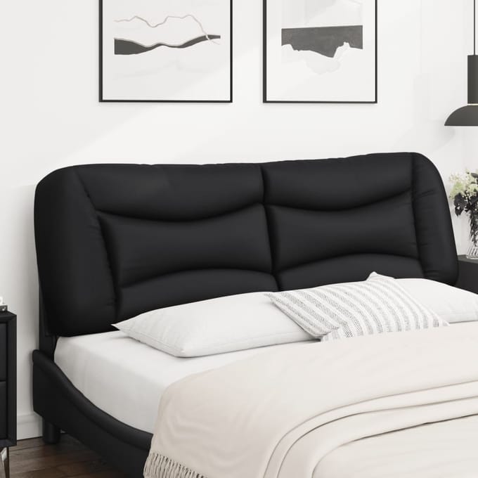 vidaXL - Hoofdbordkussen - "Hvar" - 152 - cm - kunstleer - zwart