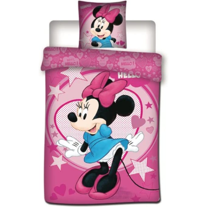 Disney Minnie Mouse Dekbedovertrek Stars - 140 x 200 cm - Polyester