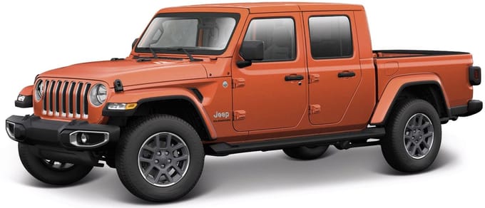 Maisto Jeep Gladiator - Modelauto - Schaal 4,5" - Oranje