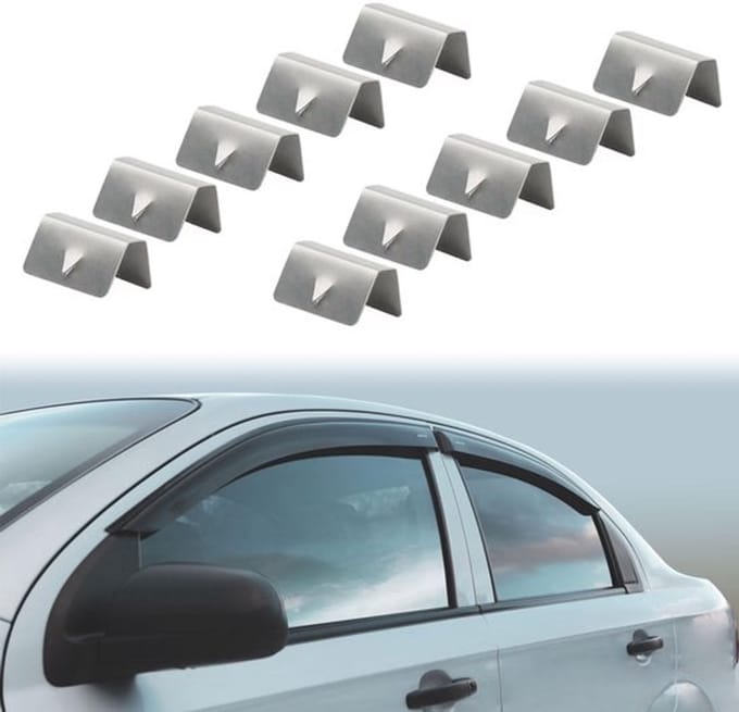 Allecto - Winddeflector Clips - Auto Bevestigingsclips - Roestvrij