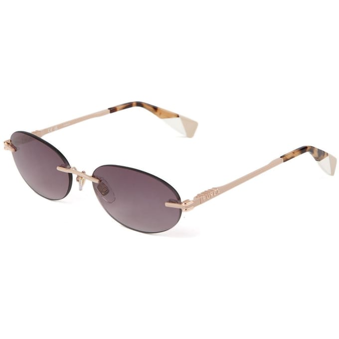Furla Zonnebril Glanzend Vol Beige