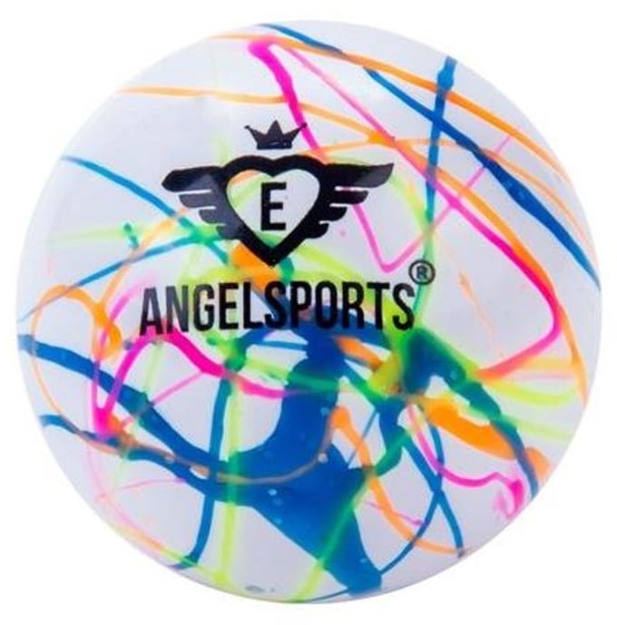 Hockeybal Wit Vlammend – Straathockeybal Regenboog Vlammen Ø68 mm – Engelhart