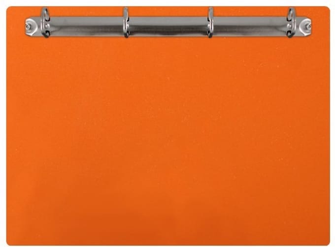 Magnetisch klembord A4 incl. ringband (liggend) - Oranje