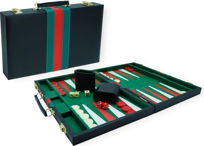 Hot Sports Backgammon Koffer Zwart 38x24