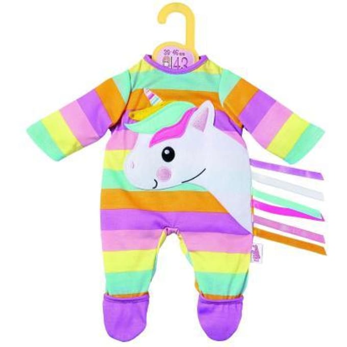 Zapf Creation Dolly Moda Eenhoornromper voor 38-46cm Poppenkleding