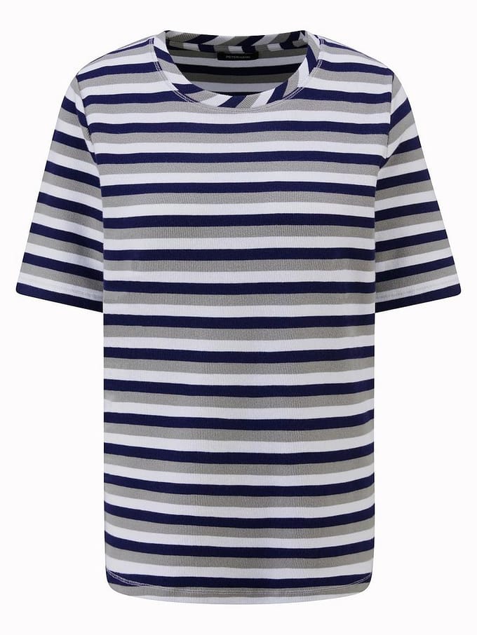 Rondhals shirt Van Peter Hahn blauw