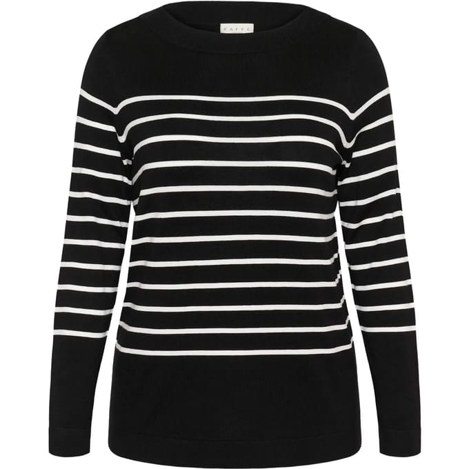 Gestreepte bootcol voor dames KAFFE Curve Lizzy NO