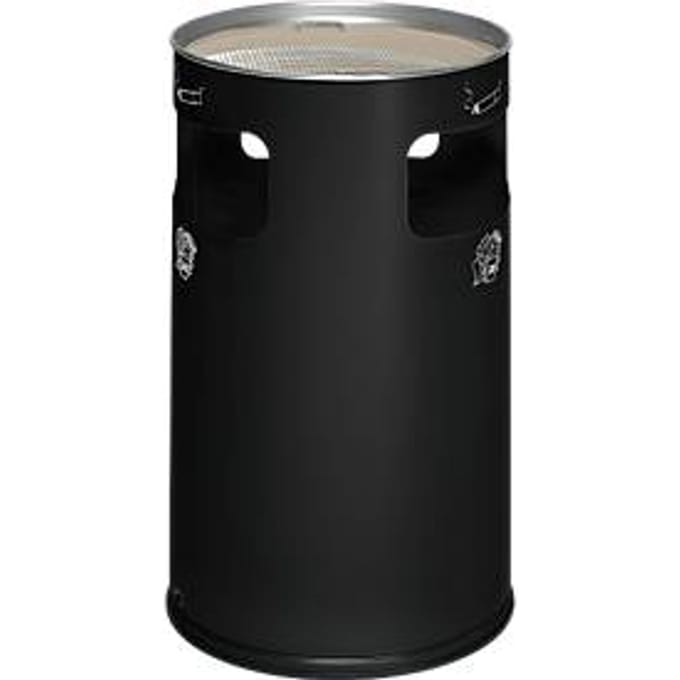 Combi-asbak, H 750 mm, antraciet
