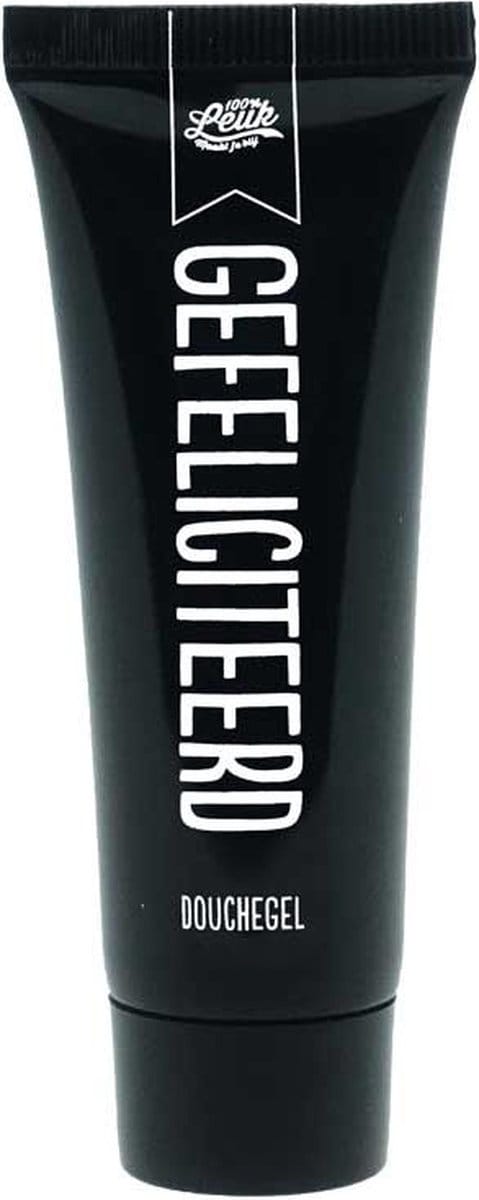 100% Leuk mini tube zwart - Gefeliciteerd