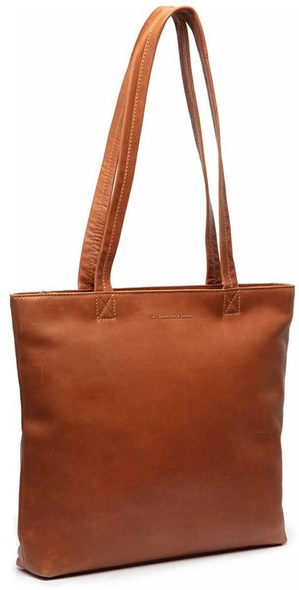 The Chesterfield Brand Alveron Waxed Pull Up Shopper - Cognac