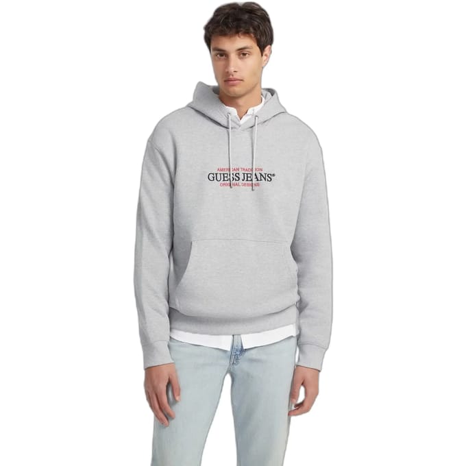 Guess Jeans America Trad Regular Fit Hoodie Grijs 2XL Man