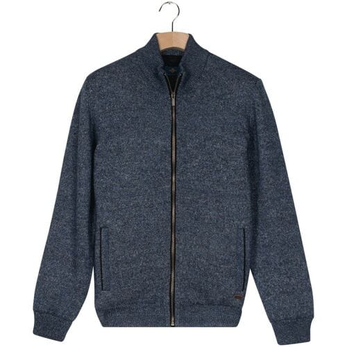 Baileys Vest Fullzip Mélange Color Quilted Lining Mid Denim Blue / male