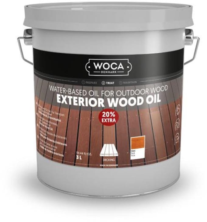 Woca Exterior Oil Teak ACTIE 3L voor de prijs van 2,5L