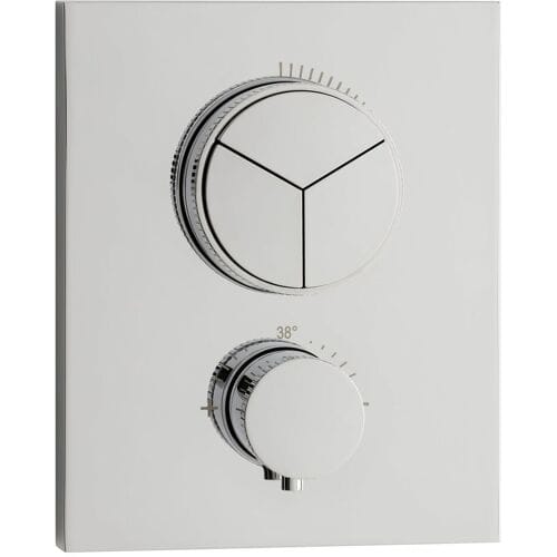 Herzbach concealed thermostat PUSH square 3 consumers 11.803055.2.01