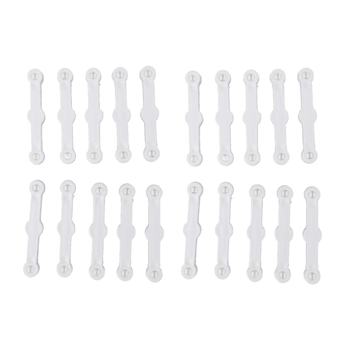20 stuks Raamhorclip Professioneel Compact Lichtgewicht Eenvoudige Installatie Raamhorren Gesp white