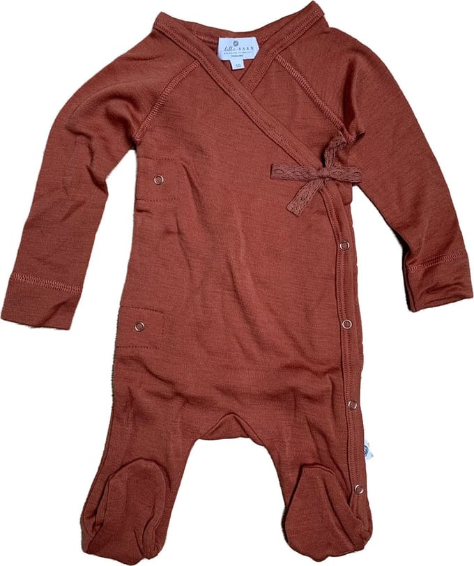 Wollen boxpakje / kruippakje – merino wol - Chocolate fondant 62