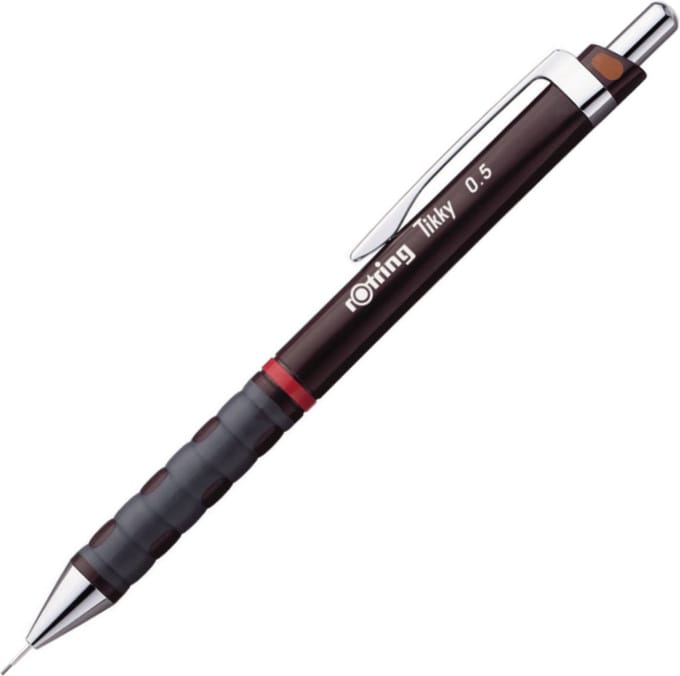rOtring Tikky-vulpotlood - HB - 0,5 mm - Bourgondroode behuizing