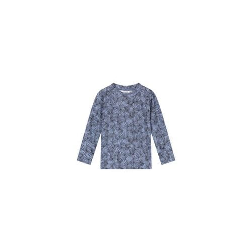Prénatal UV zwemshirt bladeren Dark Milky Blue 110/116 heren